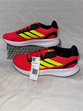 Adidas Runfalcon 5 J Red Yellow Sneakers Youth 6.5Y Women 8 JP9392 🔥